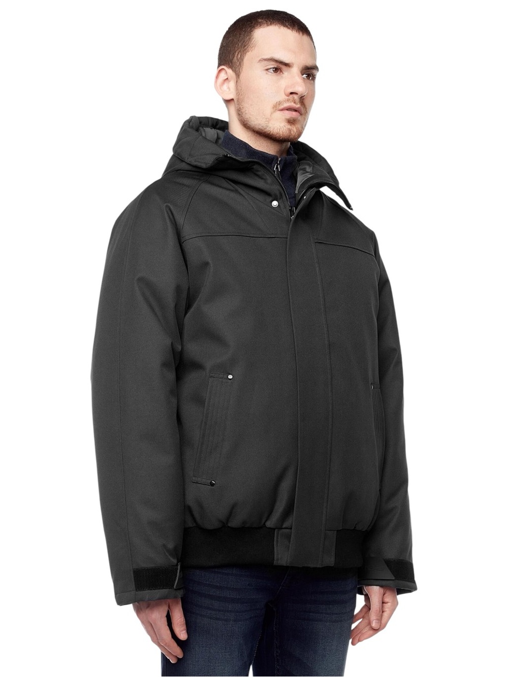 Projek Raw (Montreal) Black Hooded Exploration Level Bomber Parka (XL)